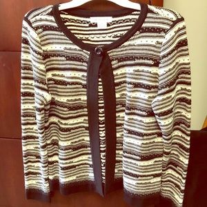 Liz Claiborne Black & White Cardigan